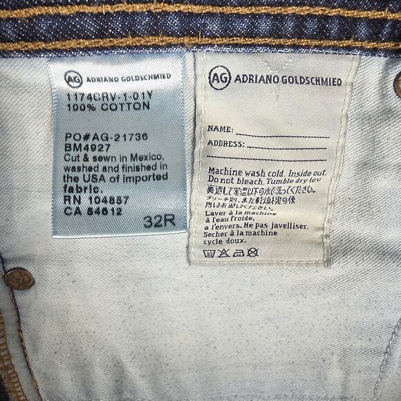 ADRIANO GOLDSCHMIED AG MENS BLUE THE GRADUATE TAILORED LEG JEANS SIZE 32R - Picture 10 of 13